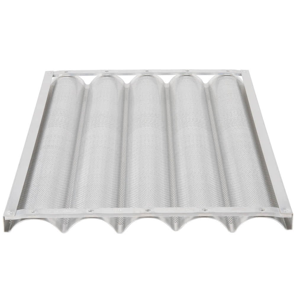 Chicago Metallic 49035 Uni-Lock Baguette/French Bread Pan 5-long perforated - C