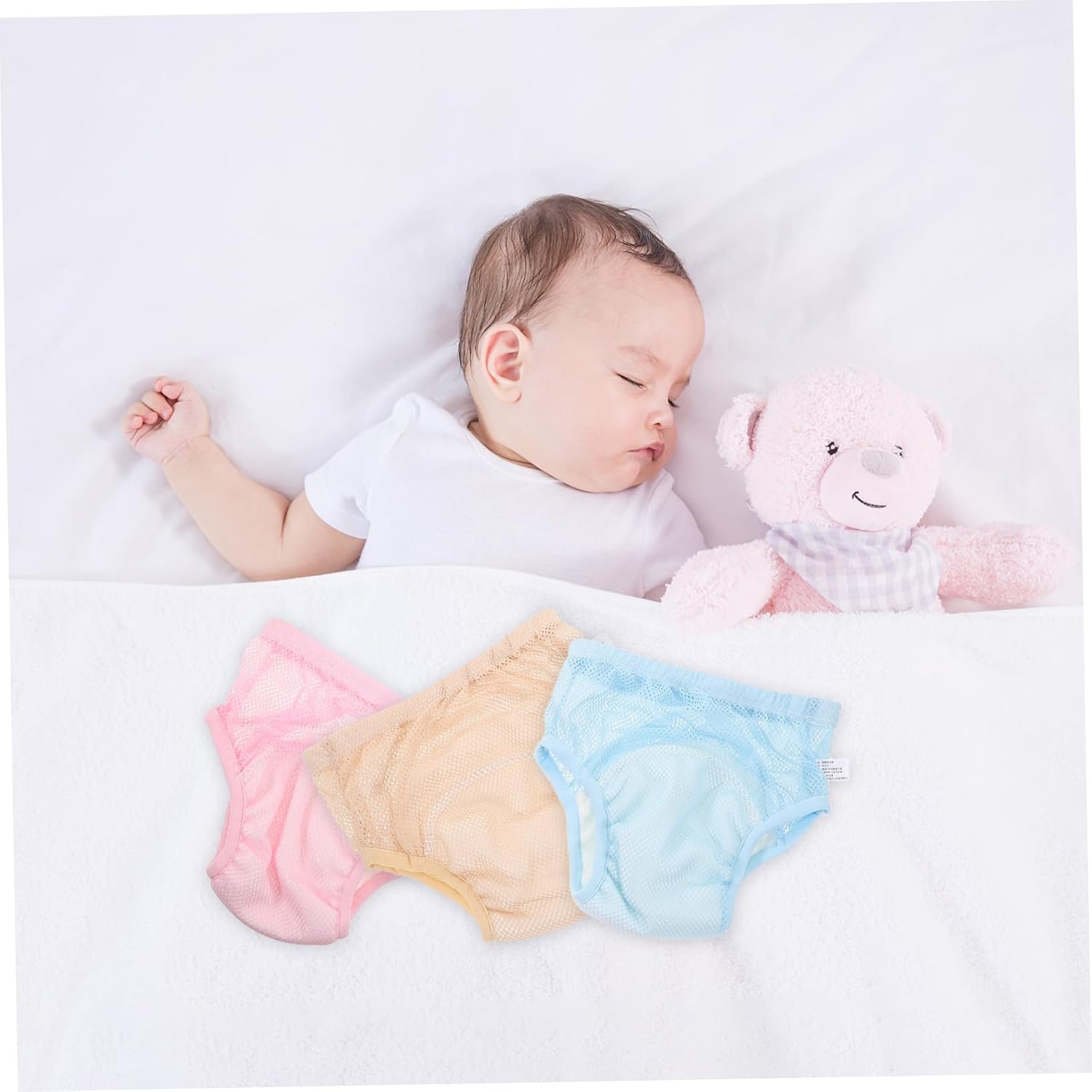 Hemoton 3pcs Boy Girl Diaper Training Pants Reusable Cotton Diapers Washable Newborn Training Pants Leakproof Cotton for Toddlers Multi
