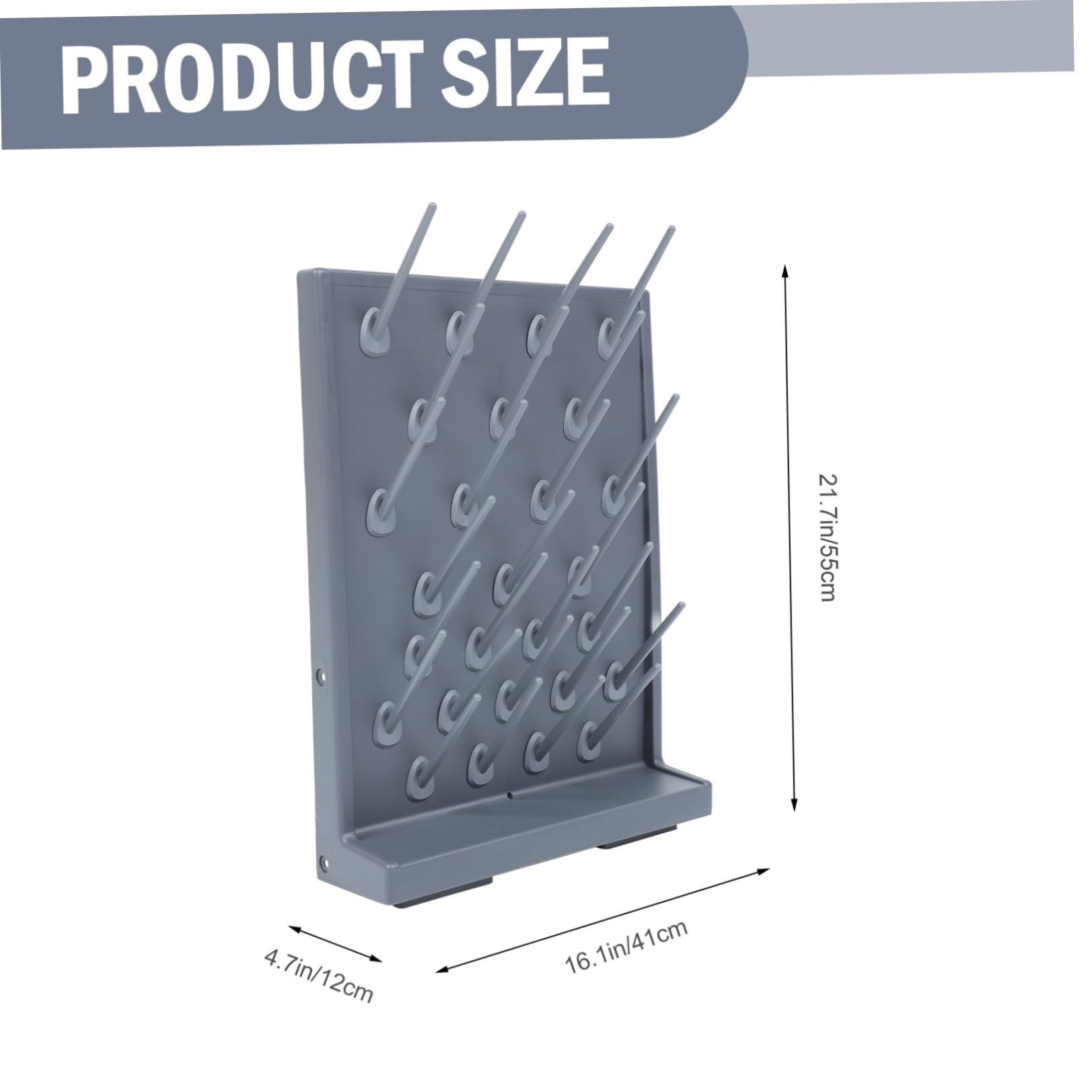 Rack Provette da Laboratorio Pp Nero 2 Pezzi per Test Tube | Rastrelliera di Essiccazione, Leggero e Facile da Trasportare, per Università e Ricerca Scientifica