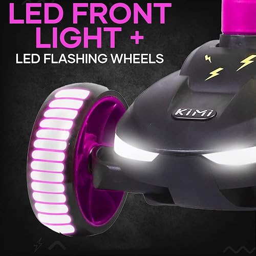 Miniatura 3 de Kimi Scooter eléctrico de 3 ruedas para niños y niños pequeños de 2 a 9 años, luz delantera premium y luces de rueda, niños y niñas, luz de patada