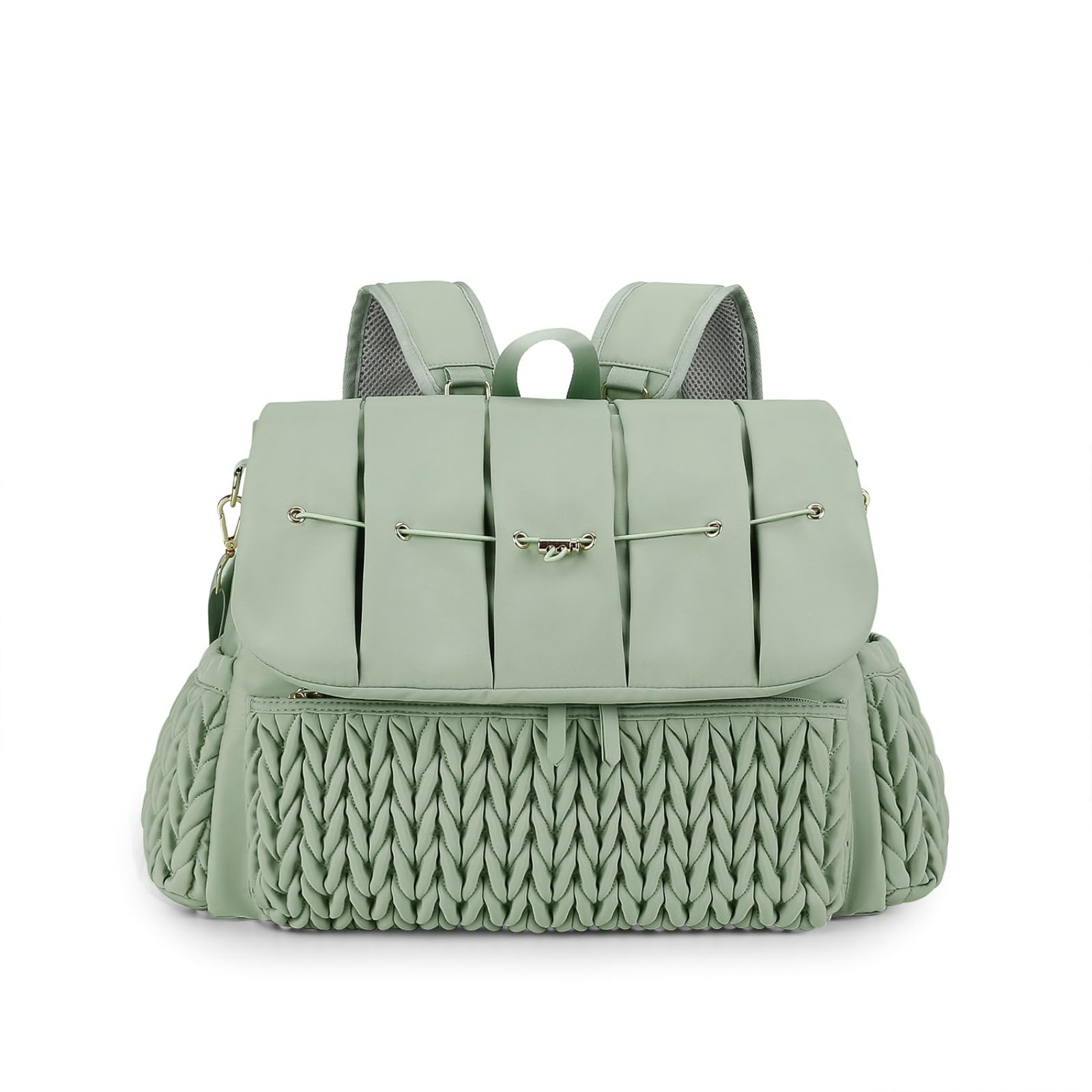 Mochila Pañalera Ligera Bolso Pañales con Cambiador Práctica para, Paseos Diarios, Viajes, Verde, Verde