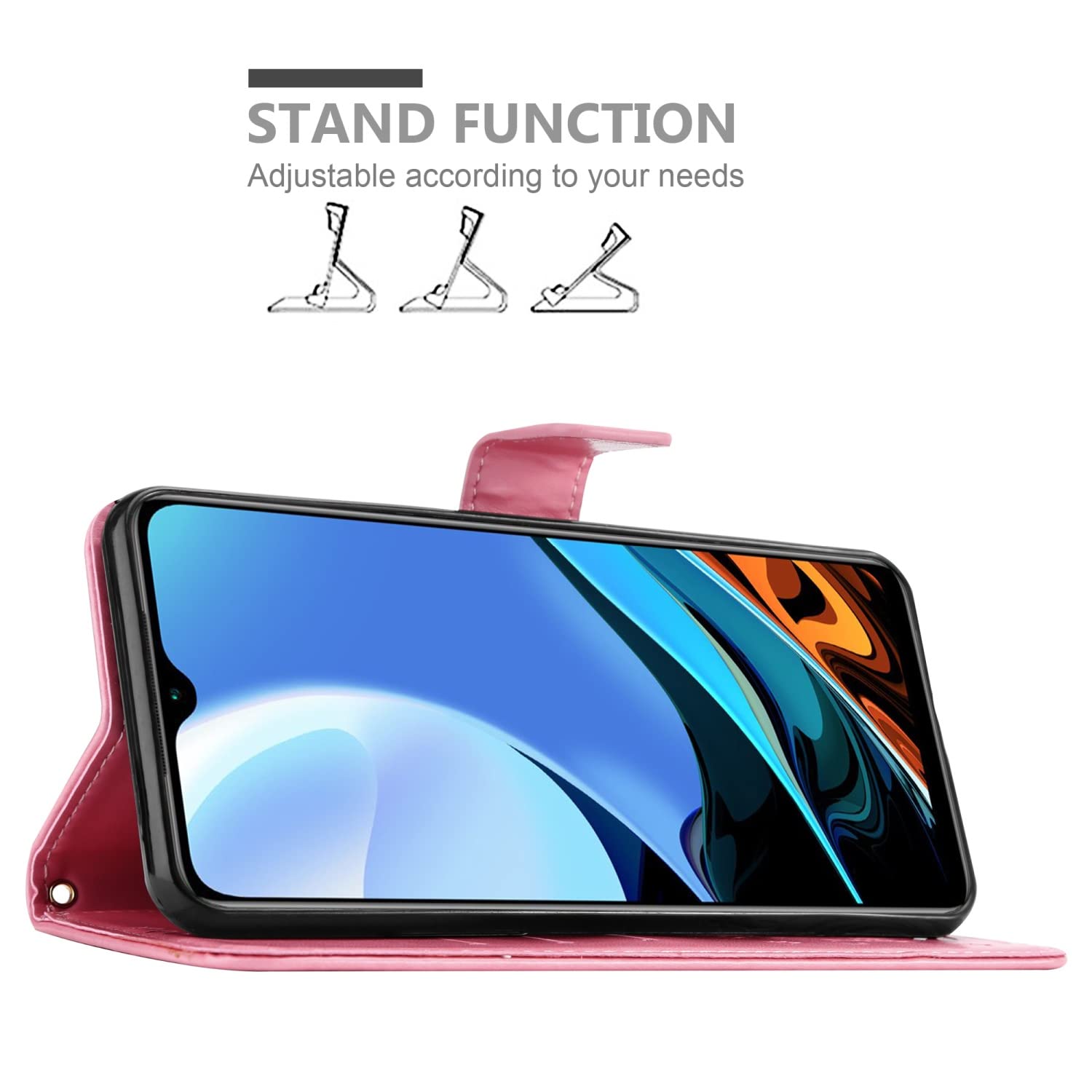 Custodia Portafoglio Cadorabo Per Xiaomi RedMi 9T / POCO M3 - Rossa Con Vani Carte E Chiusura Magnetica