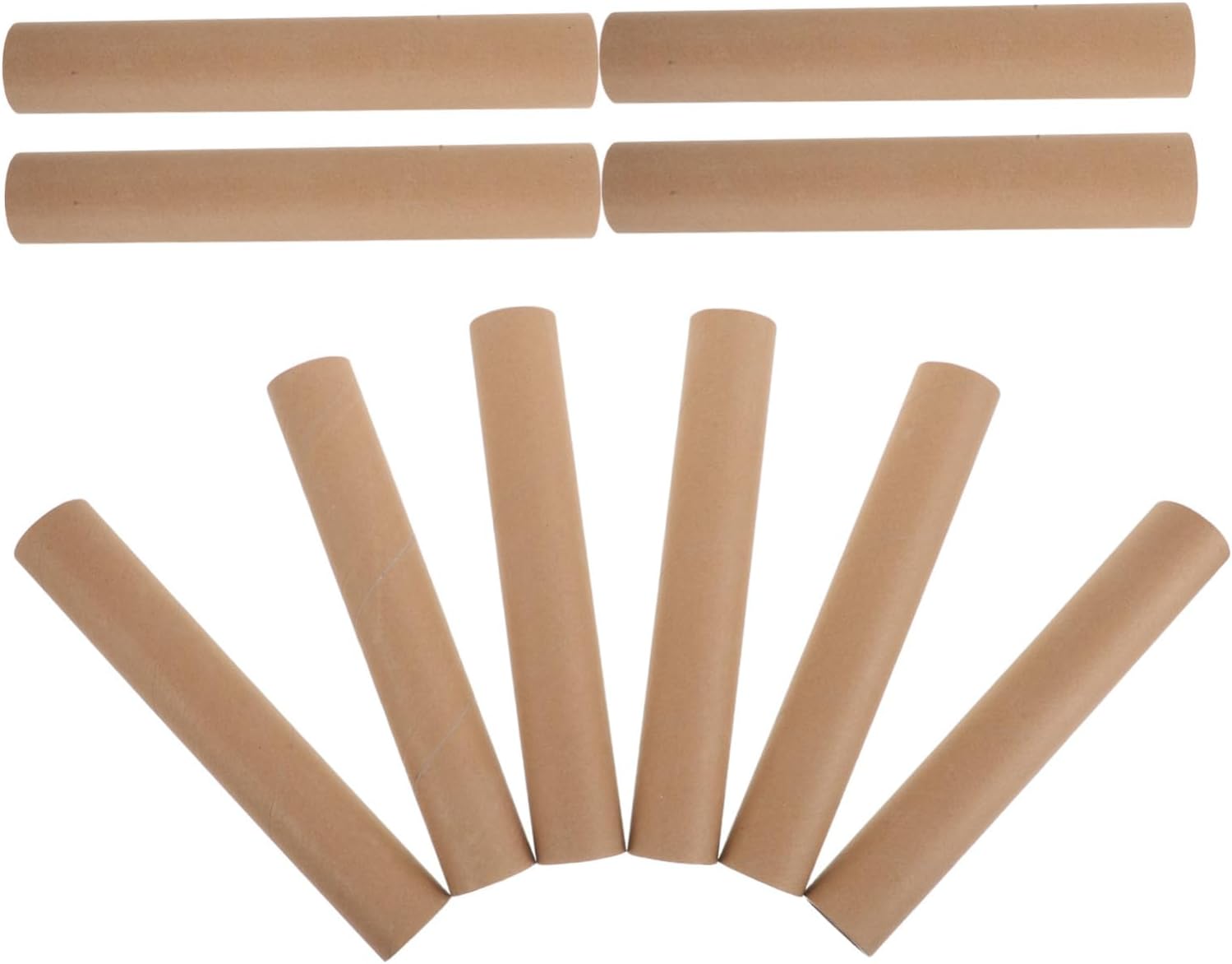 Gadpiparty 10Pcs Durable Kraft Paper Tubes Document Storage Cylinders for Art Crafts DIY Projects Sturdy Cardboard Rolls for Posters Supplies Brown