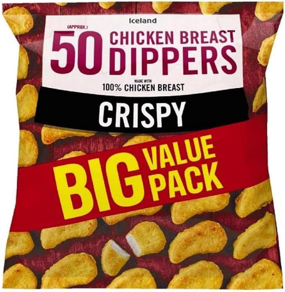 Iceland 50 (approx.) Crispy Chicken Breast Dippers 900g (Frozen)