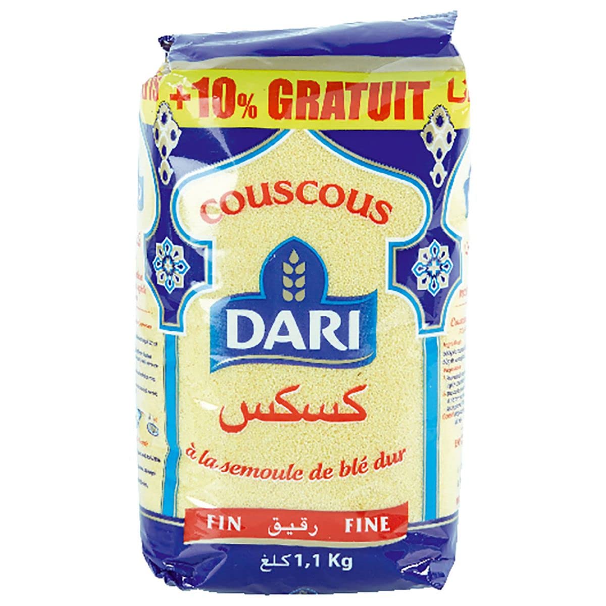Lot de 3 unités *** DARI Couscous fin 1kg