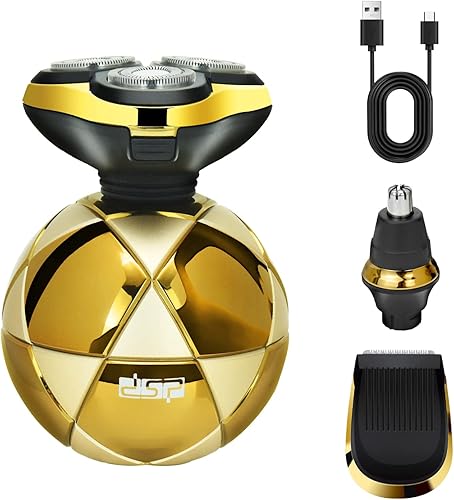 Copa del Mundo 2022 DSP 3 en 1 - Kits de afeitadora eléctrica recargable para hombres calvos húmedossecos para nariz barba patillacabello pantalla