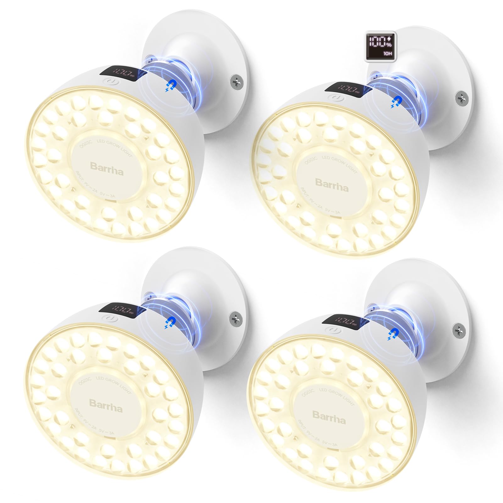 Barrina Orbgrow OG03C Rechargeable Puck Grow Light