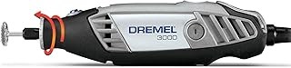 Dremel 3000 Corded Electric Variable Speed Rotary Tool Value Pack with 25 Accessories, 2 Attachments, and 52 Bonus Accessories (Black, Gray)