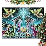 Generico Tapiz de la Natividad para pared, 180 x 230 cm, UV sensible, decoración navideña estacional, decoración de fondo para fiestas, para oficina, dormitorio, salón, reuniones familiares, fiestas