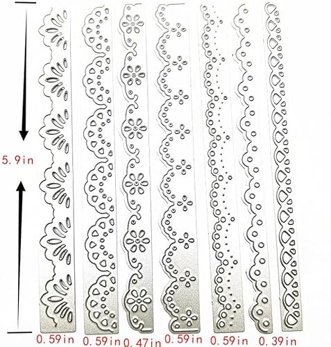 Miniatura 2 de Borde de base de encaje de flores de metal, troqueles de corte, plantillas en relieve, molde de plantilla para decoración de tarjetas y álbum de