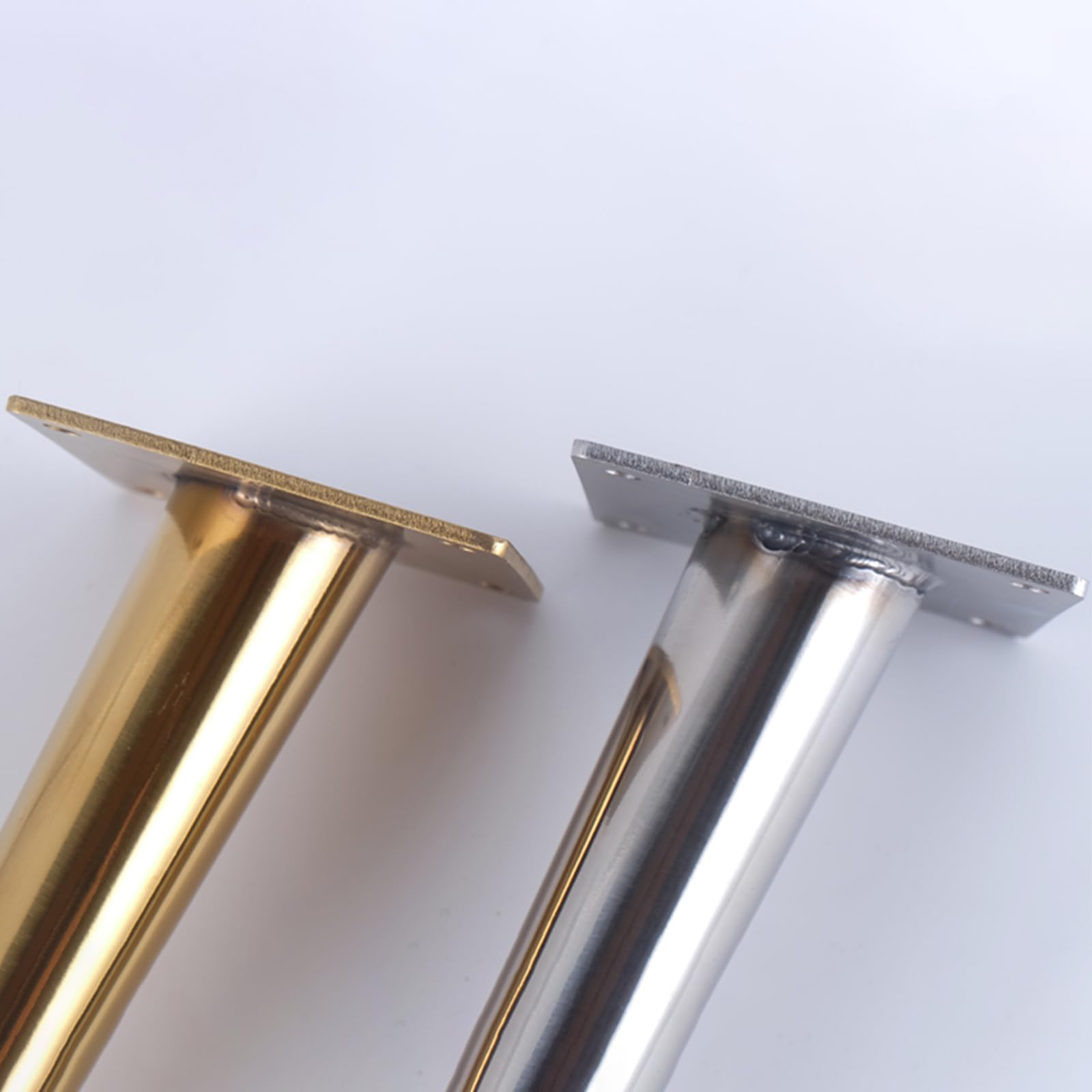 Gambe per Mobili Piedini Conici da 15 cm 4 Pezzi Supporto per Tavolo In Argento Superficie Galvanica In Acciaio Inossidabile Piedini per Divano Altezza: 10-20 cm Piedini per Mobile da 15 cm/6"