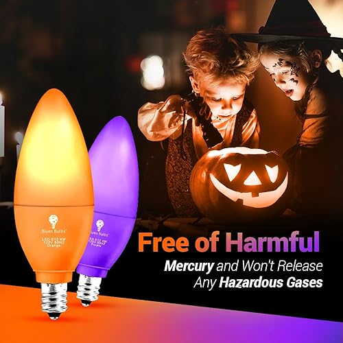 Miniatura 7 de Bluex Bulbs - Paquete de 2 focos LED E12 de BlueX, 4 W y 6 W, base E12, decoración de fiestas, porche no regulable, iluminación del hogar,