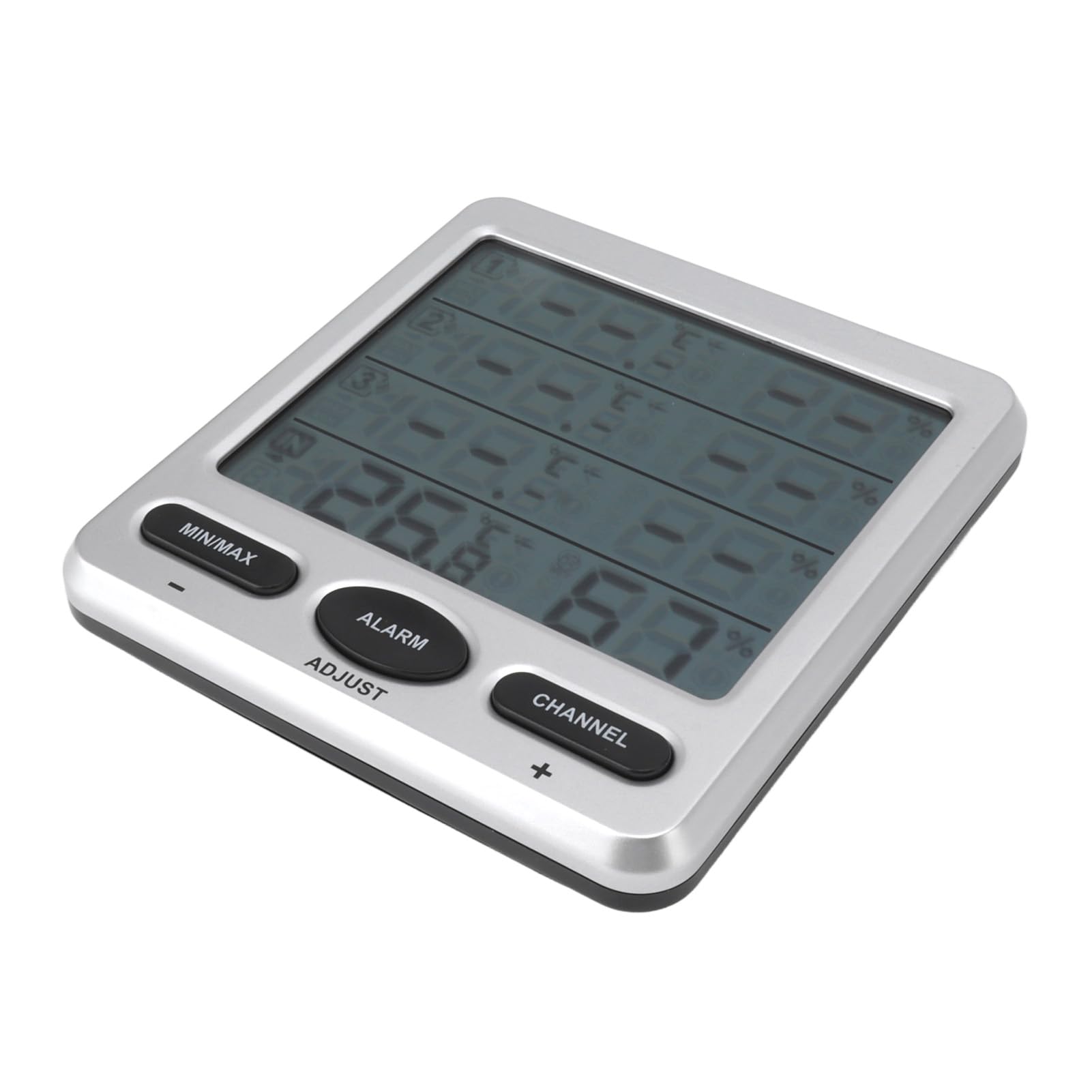 Cocoarm Raumhygrometer-Thermometer, Drahtloser ABS-Temperatur- und Luftfeuchtigkeitsmonitor mit 3 Fernsensoren, 433 MHz, Max.-Min.-Aufzeichnungen, für den Innen- und Außenbereich Im Babyzimmer zu