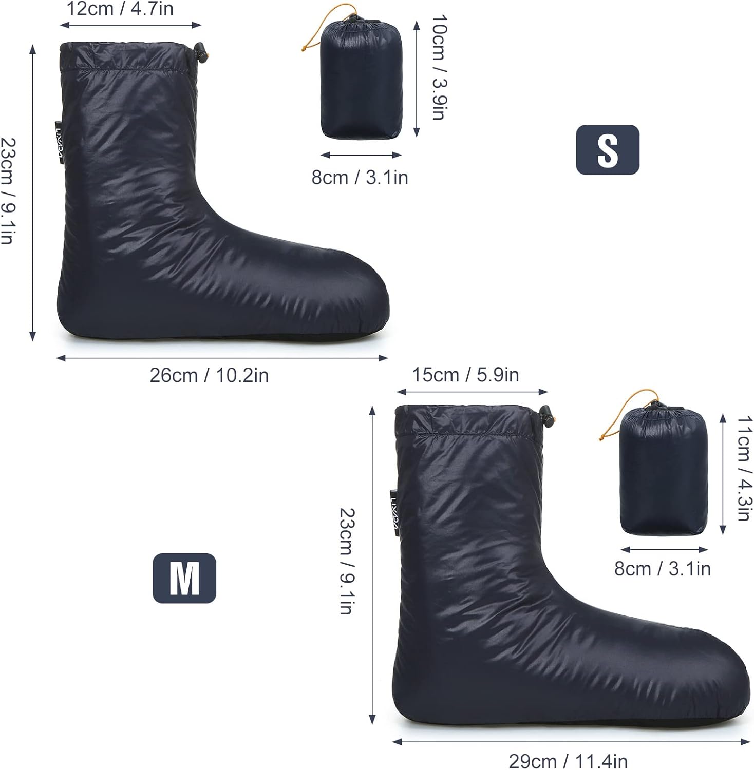 Lixada Down Booties Material Detail