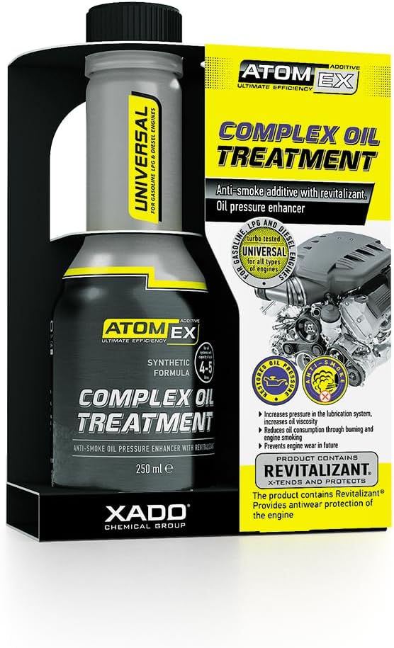 Complex Oil Treatment, Antismoke Additive, Eliminates Exhaust Smoke - 250ml ATOMEX Series with Ceramic Metal Conditioner Revitalizant®