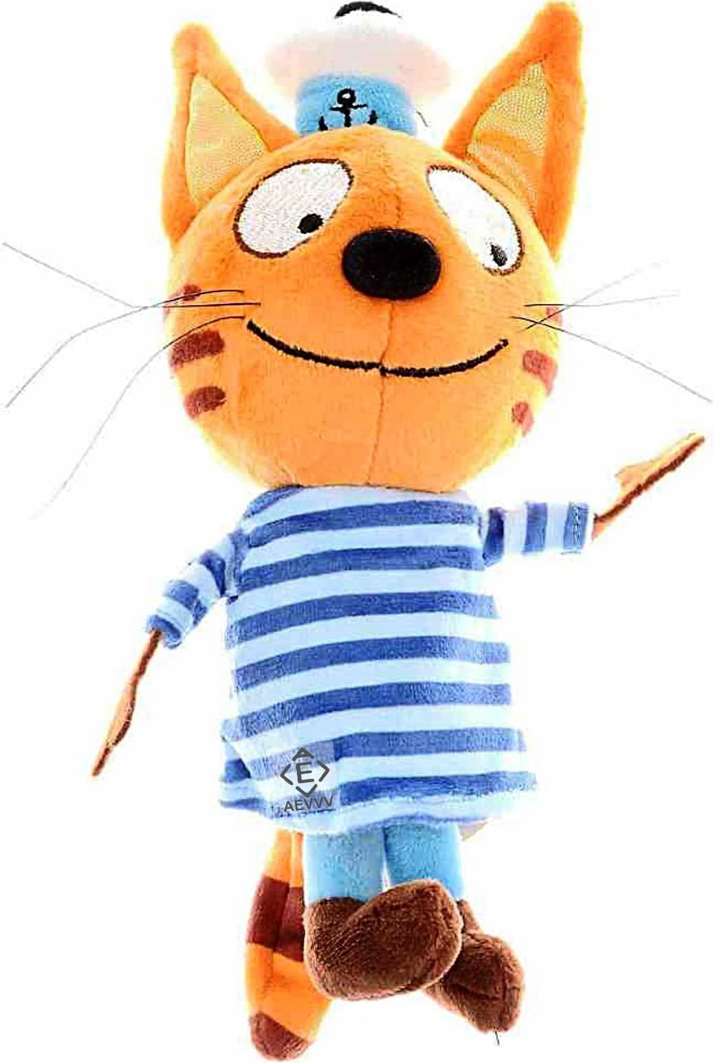 Kid-e-Cats Toys Kitten Korzhik Tri Kota Cats Russian Plush Toy Stuffed Animal Original Licensed Sounds