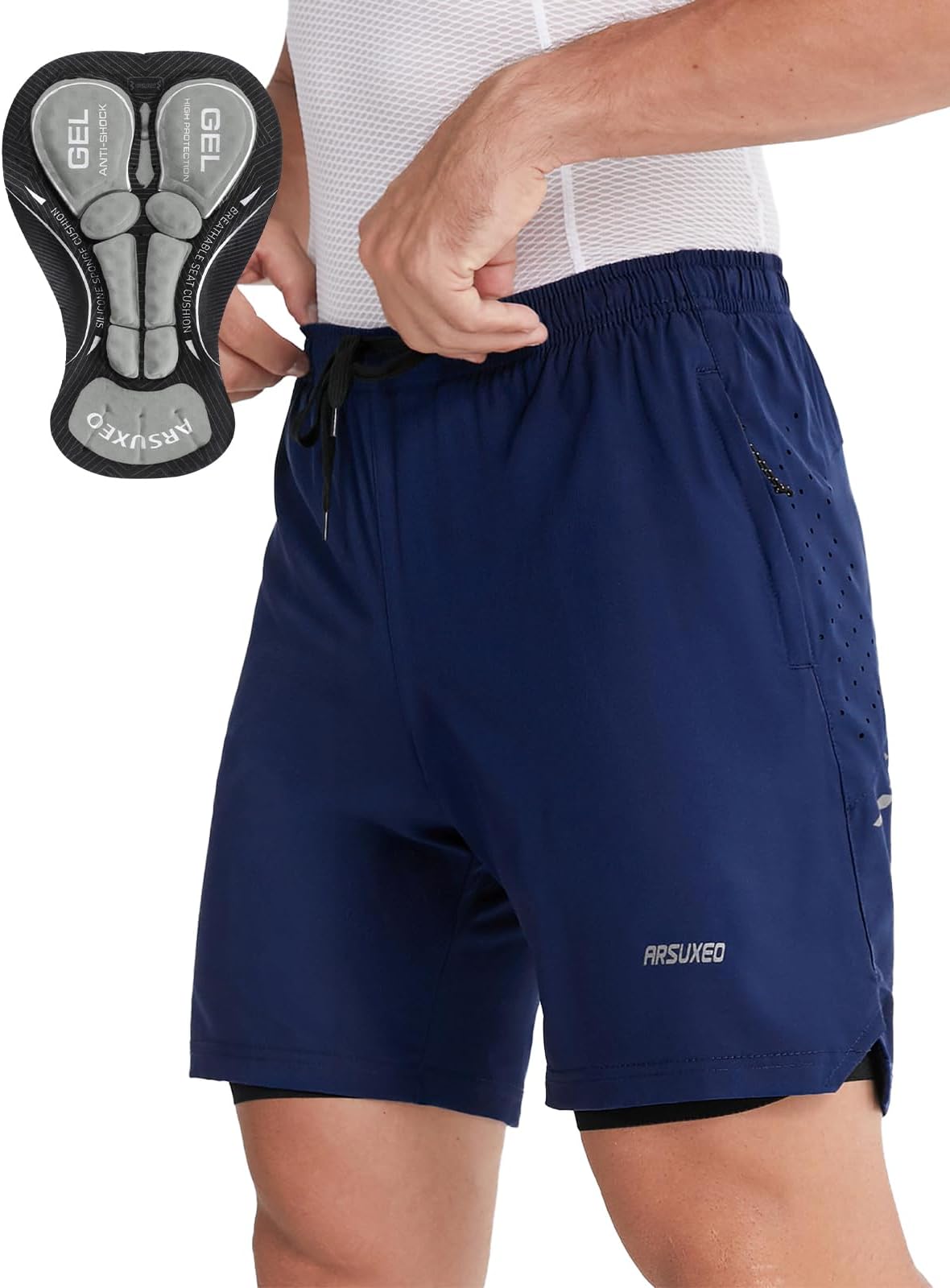 Men's Cycling Shorts Mountain Bike Shorts Padded Loose Fit 2506