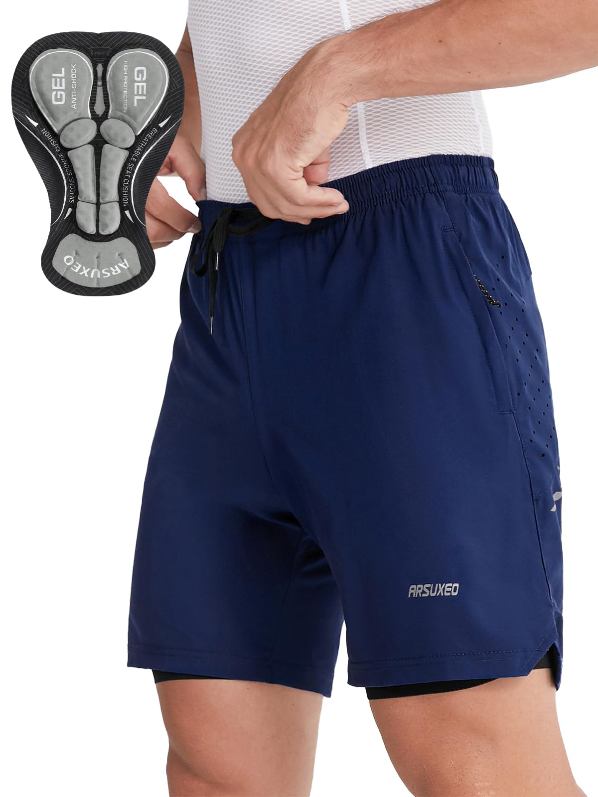 Men's Cycling Shorts Mountain Bike Shorts Padded Loose Fit 2506