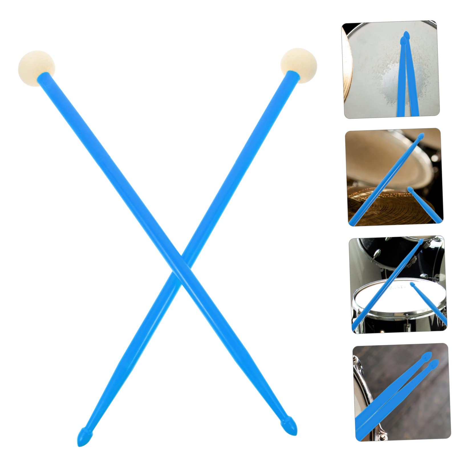 VICASKY 2pares Baquetas De Percusión De Doble Para Batería Mallets De Accesorios Para Instrumentos De Percusión