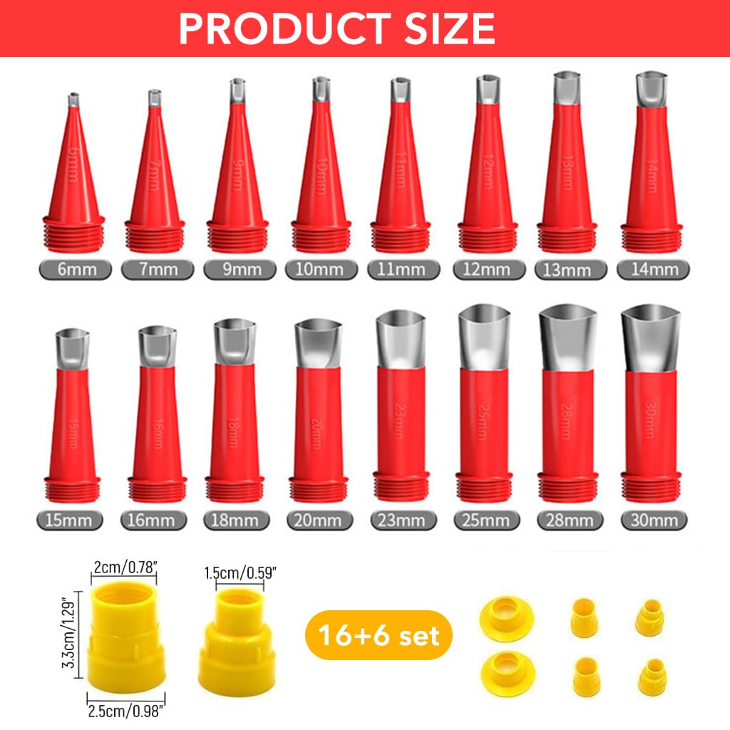 Serplex Caulking Nozzles - Stainless Steel Set -2