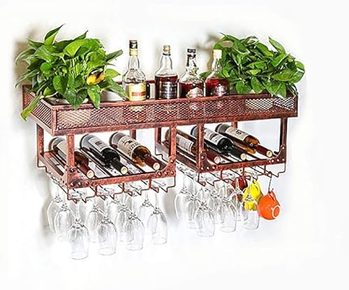 Gabinetes de vino europeos colgantes de metal para colgar en la pared, para el hogar, para colgar en la pared, para copas de champán, para copas de