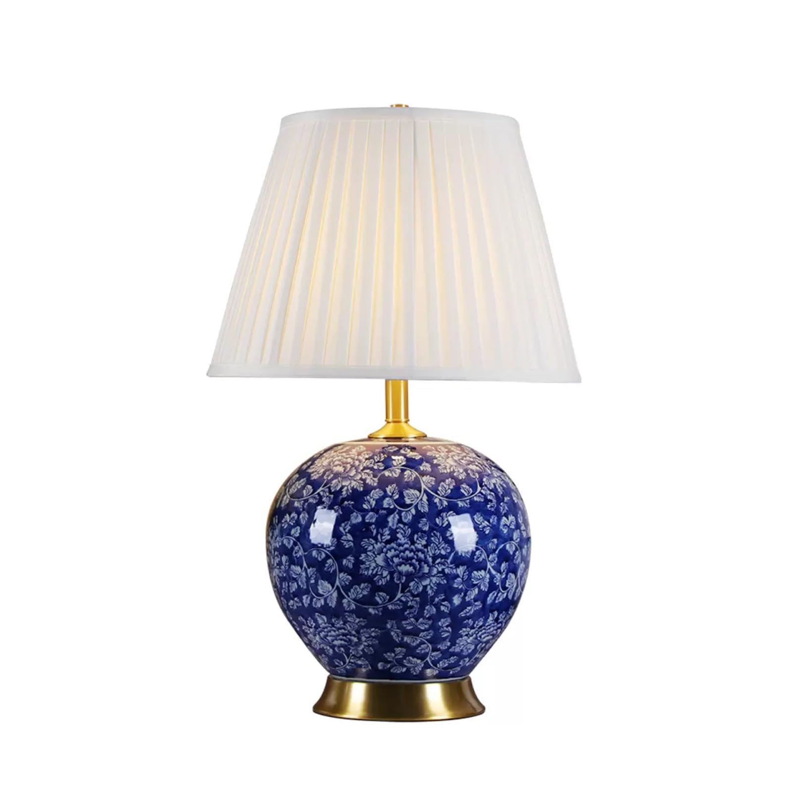 Lampka nocna do sypialni – ceramiczna lampa do salonu, lampka nocna z białym lnianym odcieniem, nowoczesna lampa do sypialni (przełącznik zdalnego sterowania)