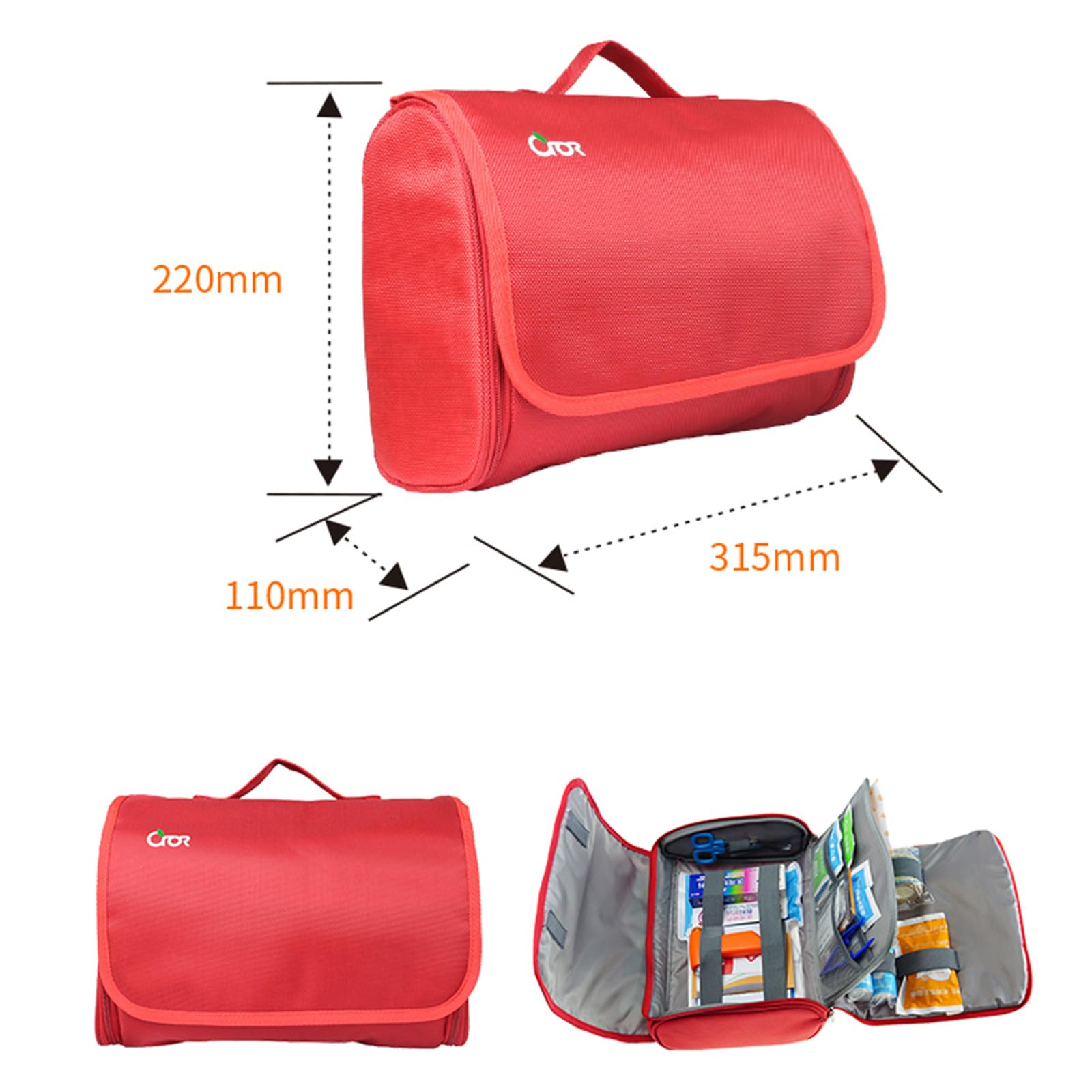 Borsa per traumi di emergenza, vuota, piccola, kit di pronto soccorso, borsa medica di primo soccorso per casa, campeggio, escursionismo, auto, ogni emergenza