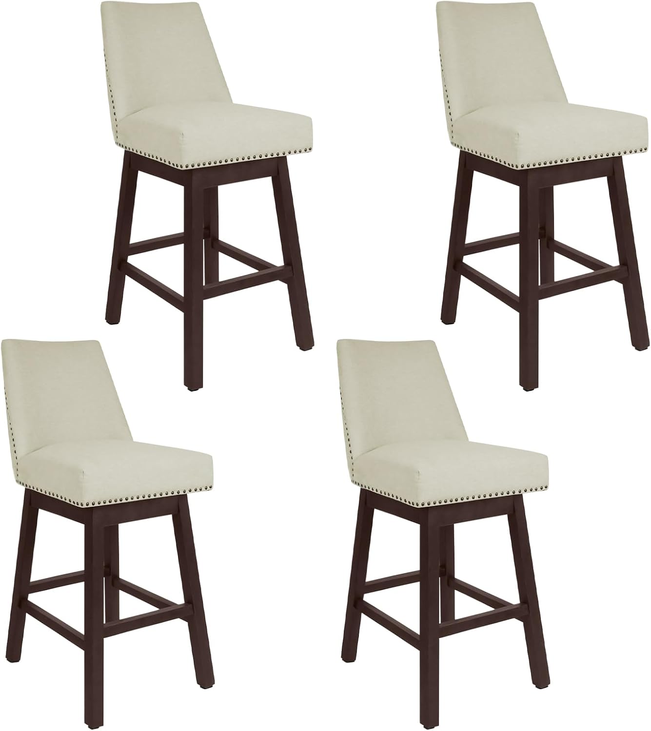 Bar Stools Set of 4, Swivel 29 Inch Swivel Barstools for
