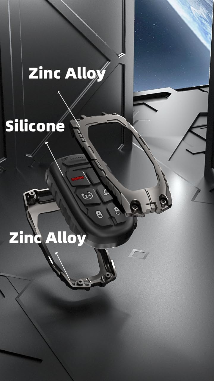 Heavy Zinc Alloy Key fob Cover, Keychain, Key Case, Accessories Compatible with Jeep Grand Cherokee Renegade Dodge Durango Challenger Wrangler Patriot Grand Comander Journey Fiat Dart Chrysler 200 300 - Image 6