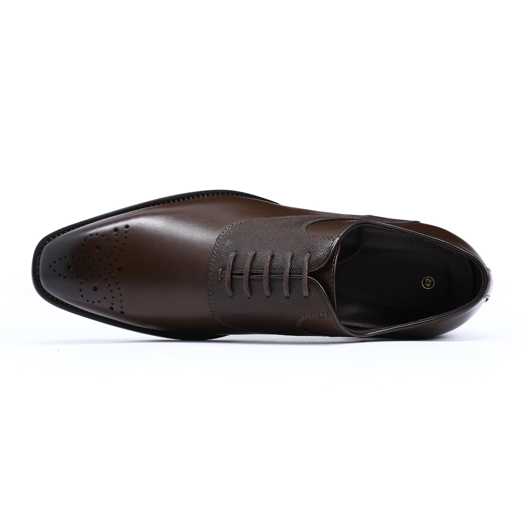 YFFUSHI Scarpe Classiche Uomo Oxford Eleganti Scarpe Punta Brogue Stringate Derby Formale Business Shoes