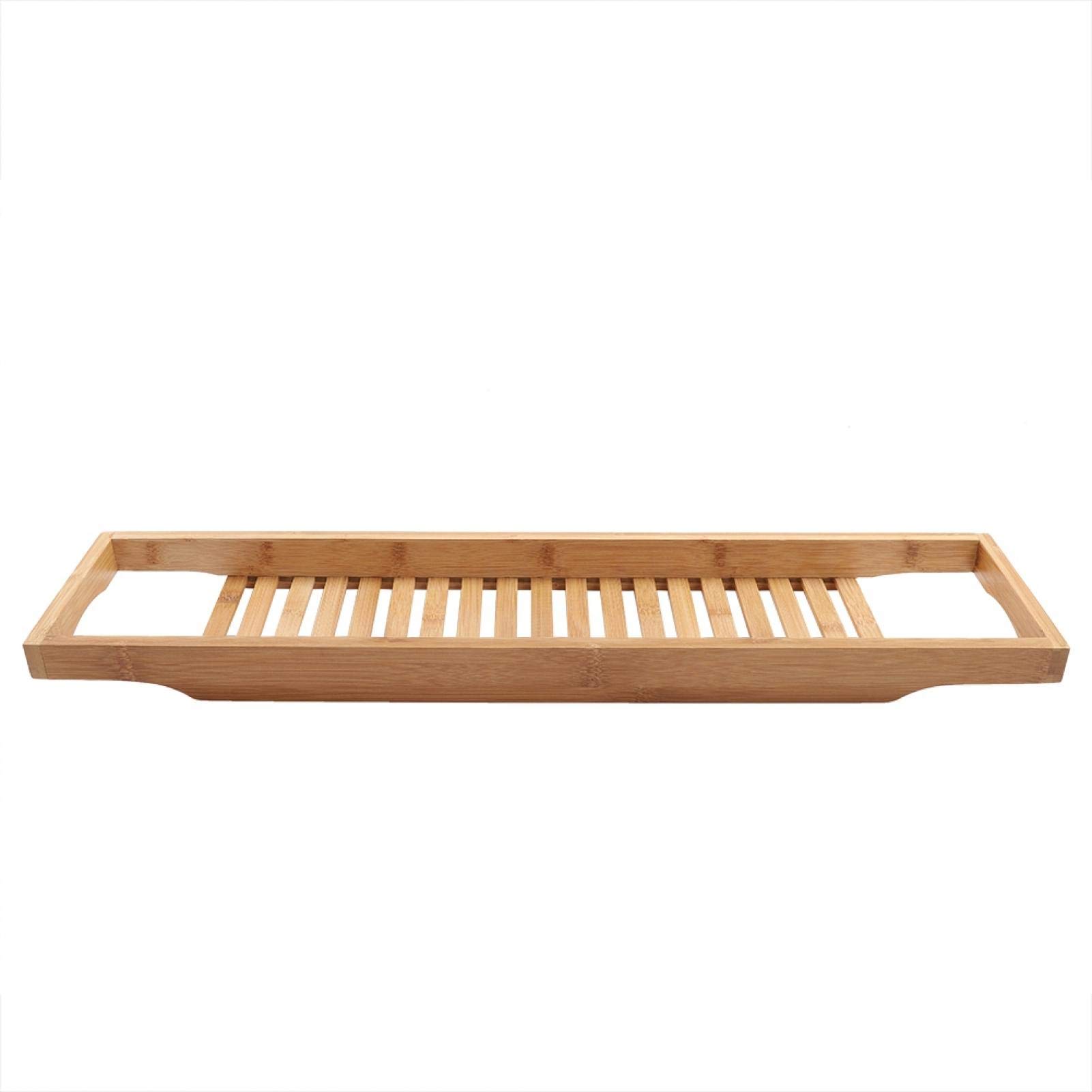 Bandeja de bambú para bañera de Primera Calidad, Bandeja de Madera expandible con Libro, Idea de Soporte para Vino para Seres Queridos