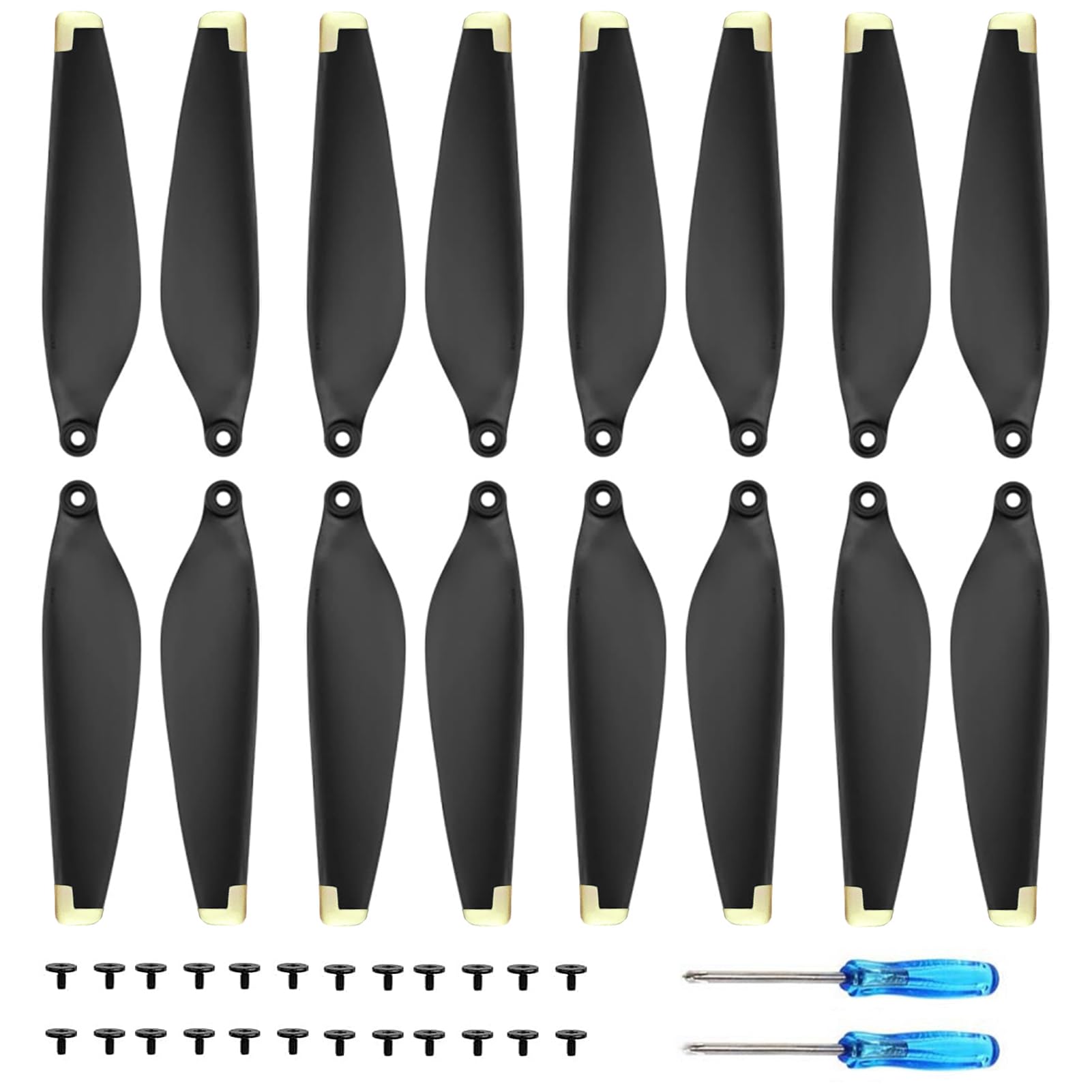 Bocguy 16 Pcs Drone Mavic Mini Hélices, modelo 4726 Hélices para Mavic Mini Accesorios Reemplazo de Drones con 24 Tornillos & 2 Destornillador, Bajo Ruido & Estable (Plata) — view 16
