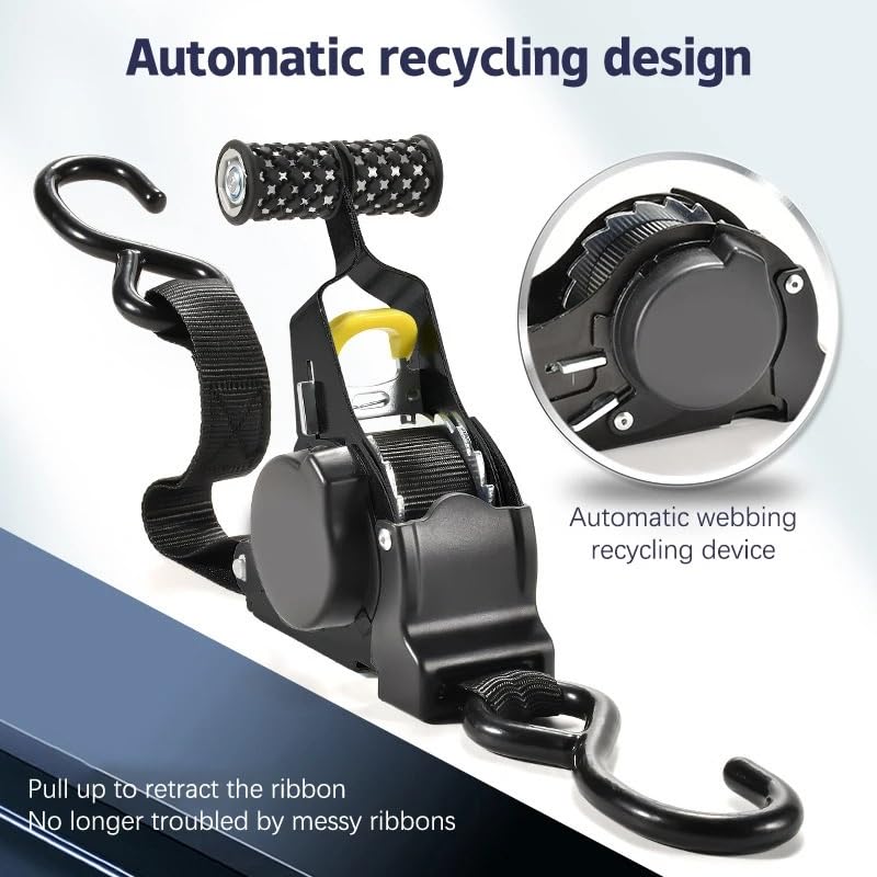 Spanngurte Automatischer Schrumpfspanner, einziehbare automatische Ratschengurte, Bündelband, Gurte, Gepäckgurte(A1)