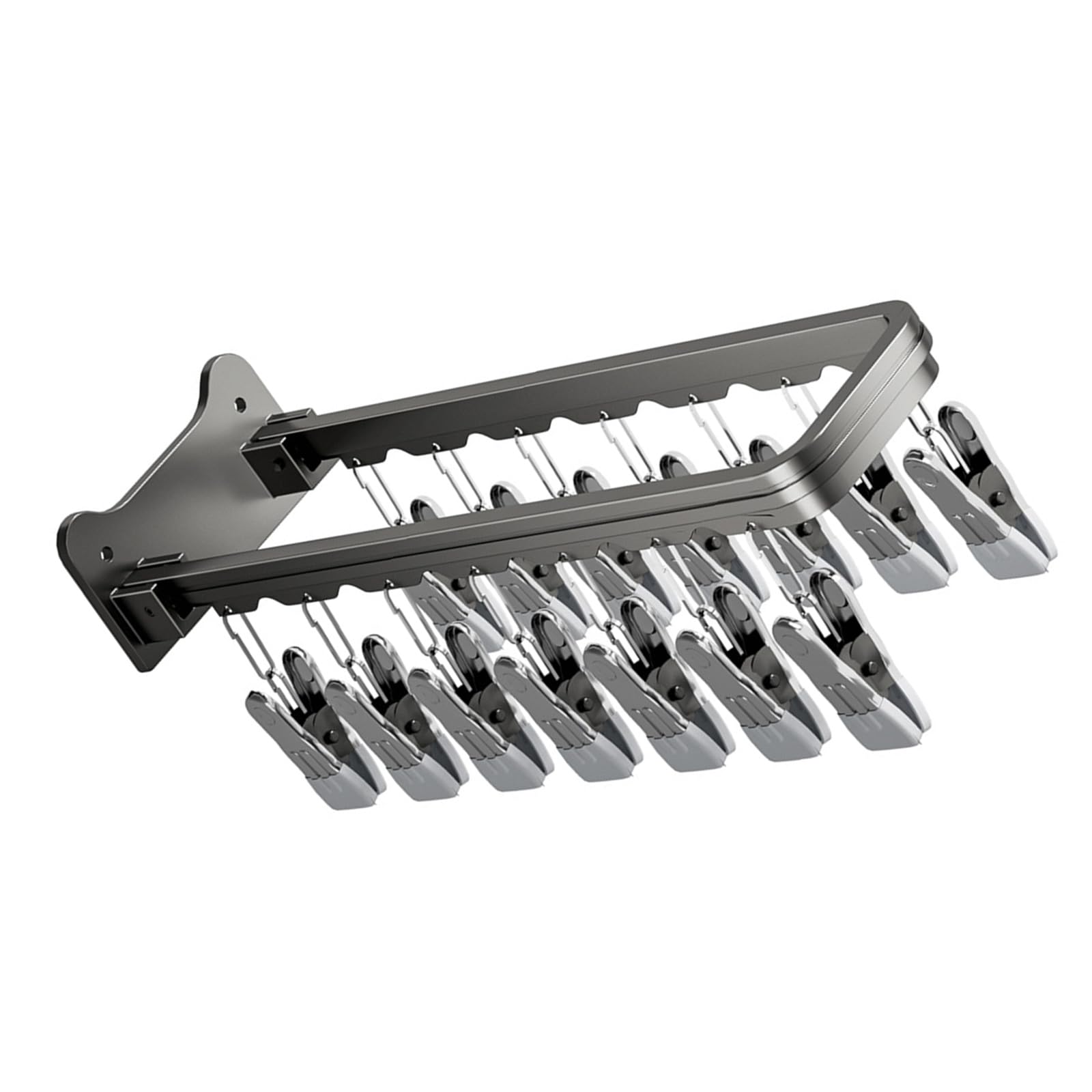 Jazuaiao Practical Foldable Garment Hanger Features Multiple Clip and Strong Adhesion for Efficient Sock Drying Laundry Drying Rack