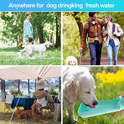 Portable Dog Water Bottle Shafgo With Poop Bag Dispenser No Spill Puppy Travel Water Bottle For Walking Dishwasher Safe #TOP6