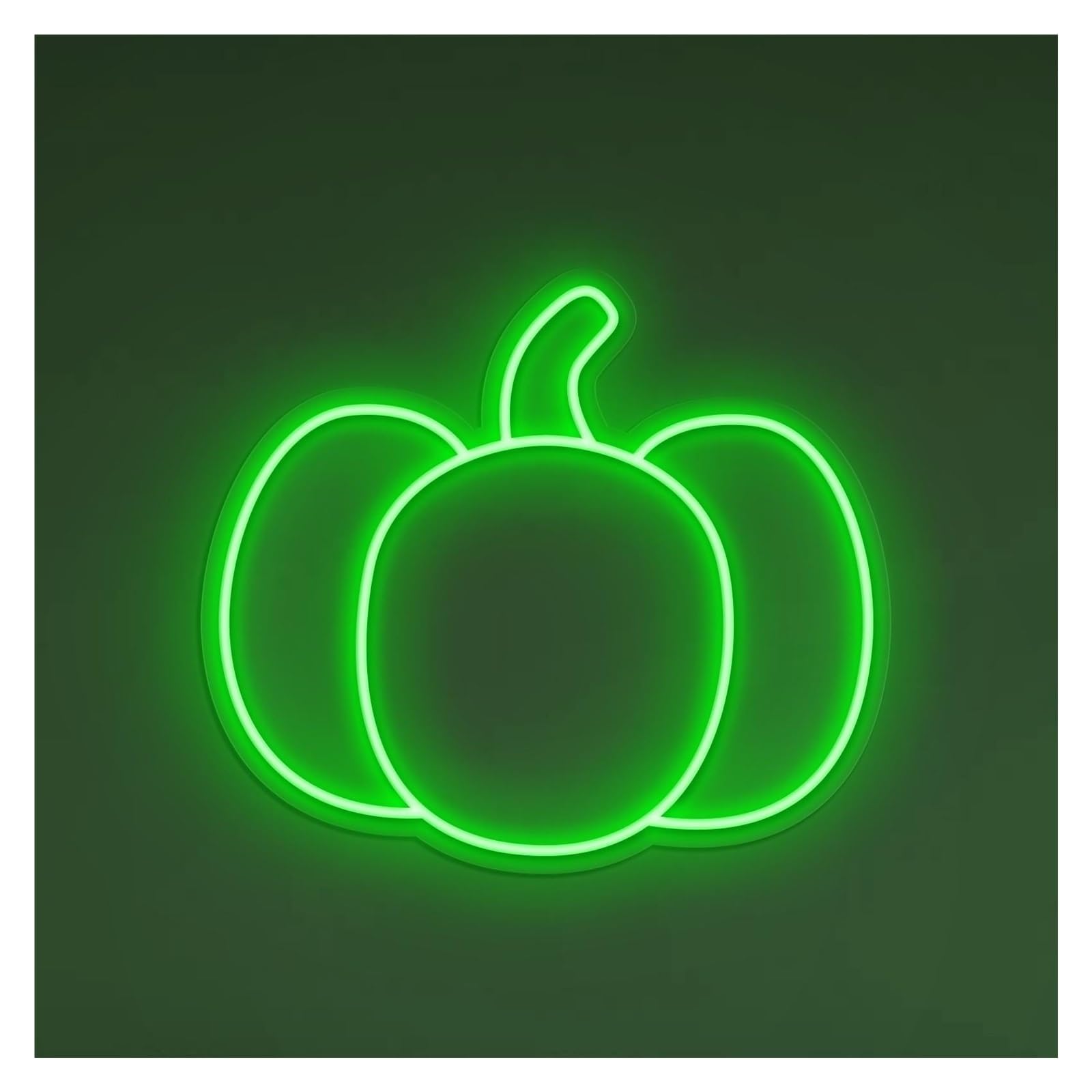 RONGCH Hanging Art Signs Pumpkin Neon Sign, Suitable for Horror House Decor with Brightness Adjustable 30cm(Green)