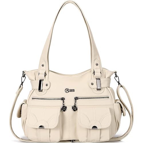 Purses and Handbags for Women Large Hobo Shoulder Bags Soft PU Leather Multi-Pocket Tote Bag