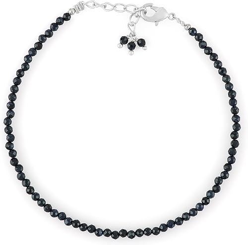 Miniatura 18 de TGH Pulsera de cuentas naturales con piedras preciosas microfacetadas, joyería para ella, cristales curativos energéticos de piedra natal, cadena