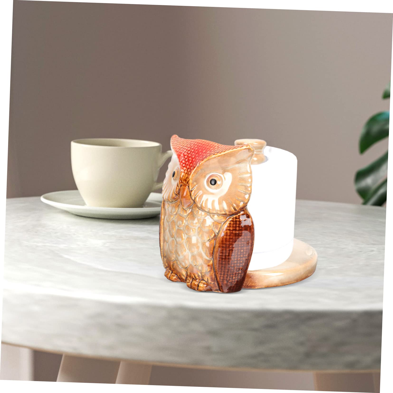 Mipcase Portarotolo Carta Igienica Creativo Ceramica Forma Organizzatore e Ufficio Design Elegante e Facile Stabile con Base Antiscivolo