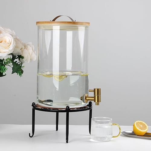 Miniatura 2 de Soporte de metal resistente para dispensadores de bebidas, soporte para recipientes de vidrio de agua fría, base de estante para dispensador de