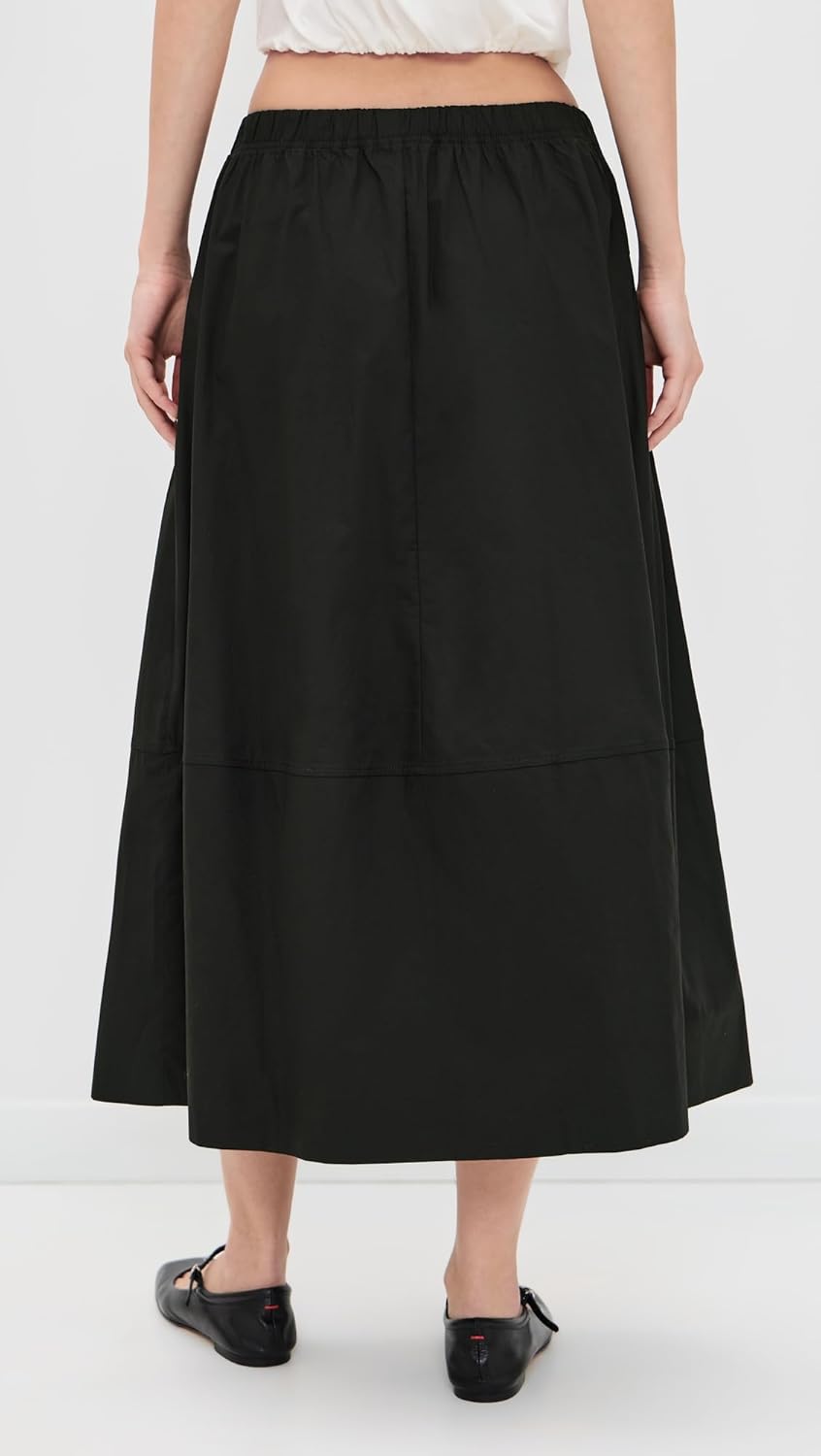perfectwhitetee Women's Minka Cotton Poplin Skirt