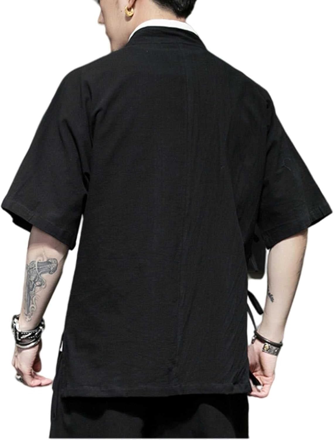 Giacca da cucina giapponese da cuoco da uomo, stampa ricamata, abbigliamento da lavoro per ristoranti e hotel, uniforme leggera e traspirante da cucina