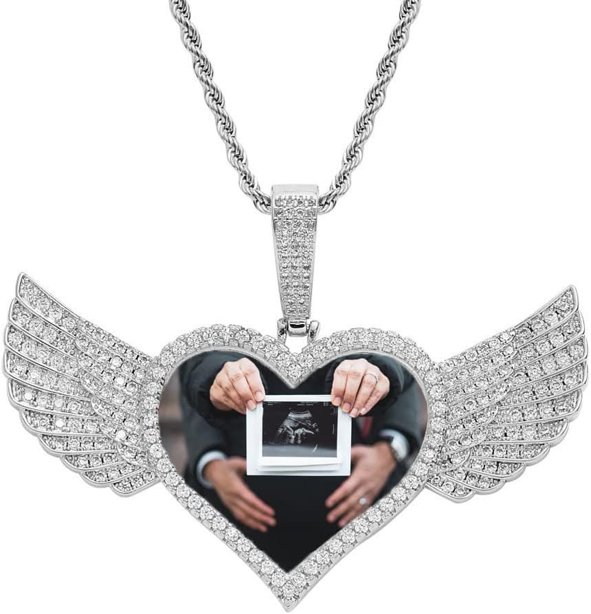 Picture Necklace Personalized Photo Pendant for Men Custom Round Image Chain for Women Love Memories Medallion Hip Hop Jewelry DIY Dog Tag Keychain Bag Ornaments Ideas for Festive Gift