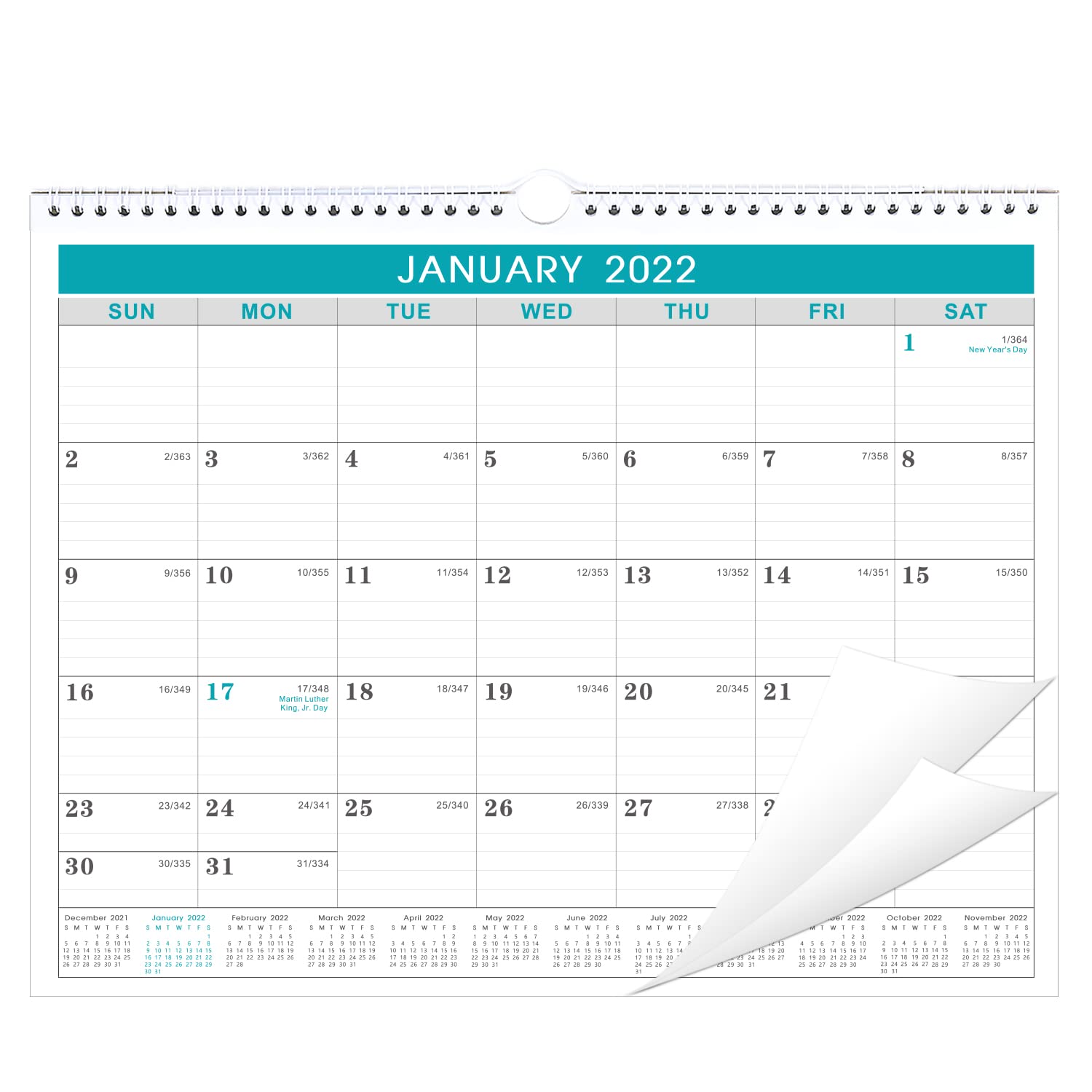 Calendar 2022 - Wall Calendar 2022 From January 2022 To December 2022, 12  Months Calendar With Julian Date, 14.75 X 11.5 Inches, Thick Paper For  Organizing- Buy Online In India At Desertcart - 91608935.