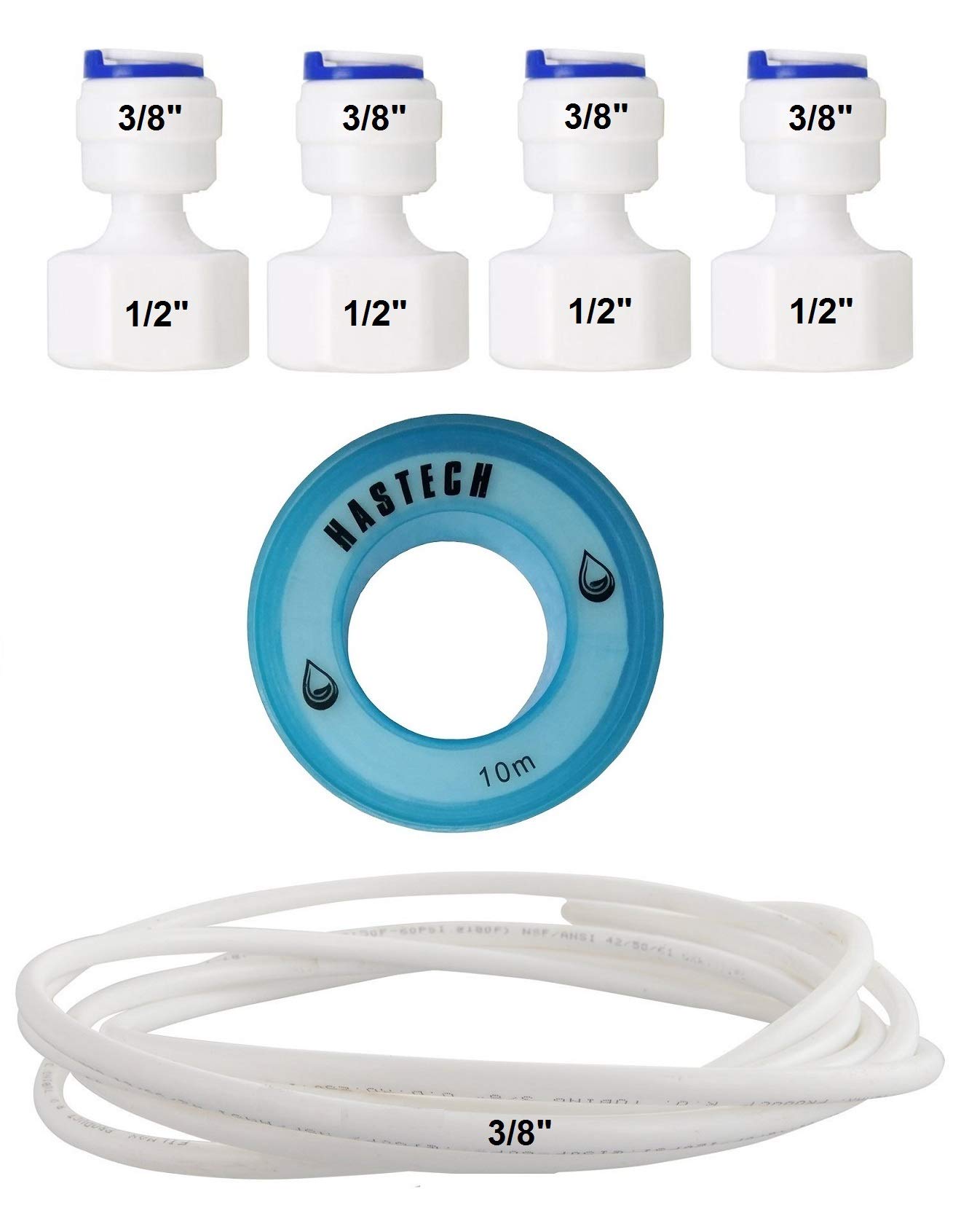 ACUALINE RO Female Direct Valve Straight Connector, 1/2" Female Thread x