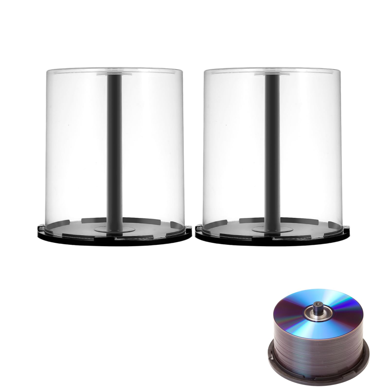 Amazon.com: CD Spindle Empty, 2pcs Plastic CD Storage Box