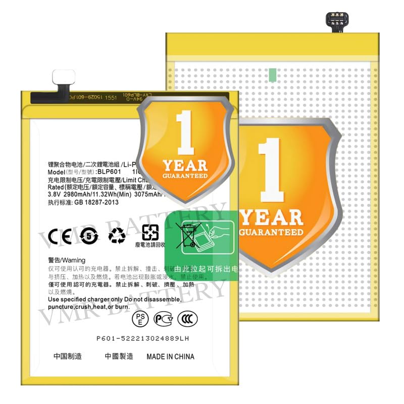 Image of Original BLP601 Battery Compatible for Oppo A53 (2015) | Oppo A59 (2016) | Oppo F1s (A1601) - (3075mAh) - 1 Year Warranty K7