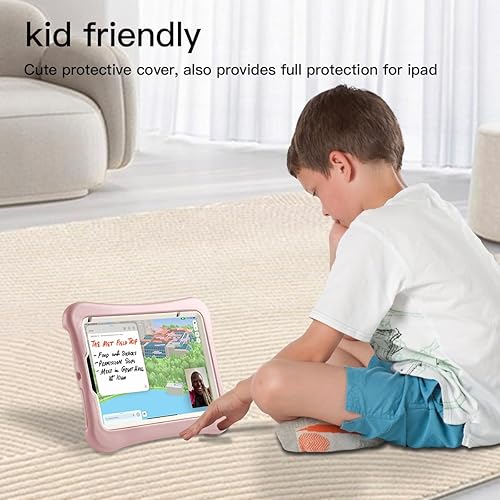 Miniatura 5 de Funda para niños para iPad Mini 7 (A17 Pro) 2024iPad Mini6 2021, ligera, resistente, a prueba de golpes, a prueba de caídas con asasoporte, funda