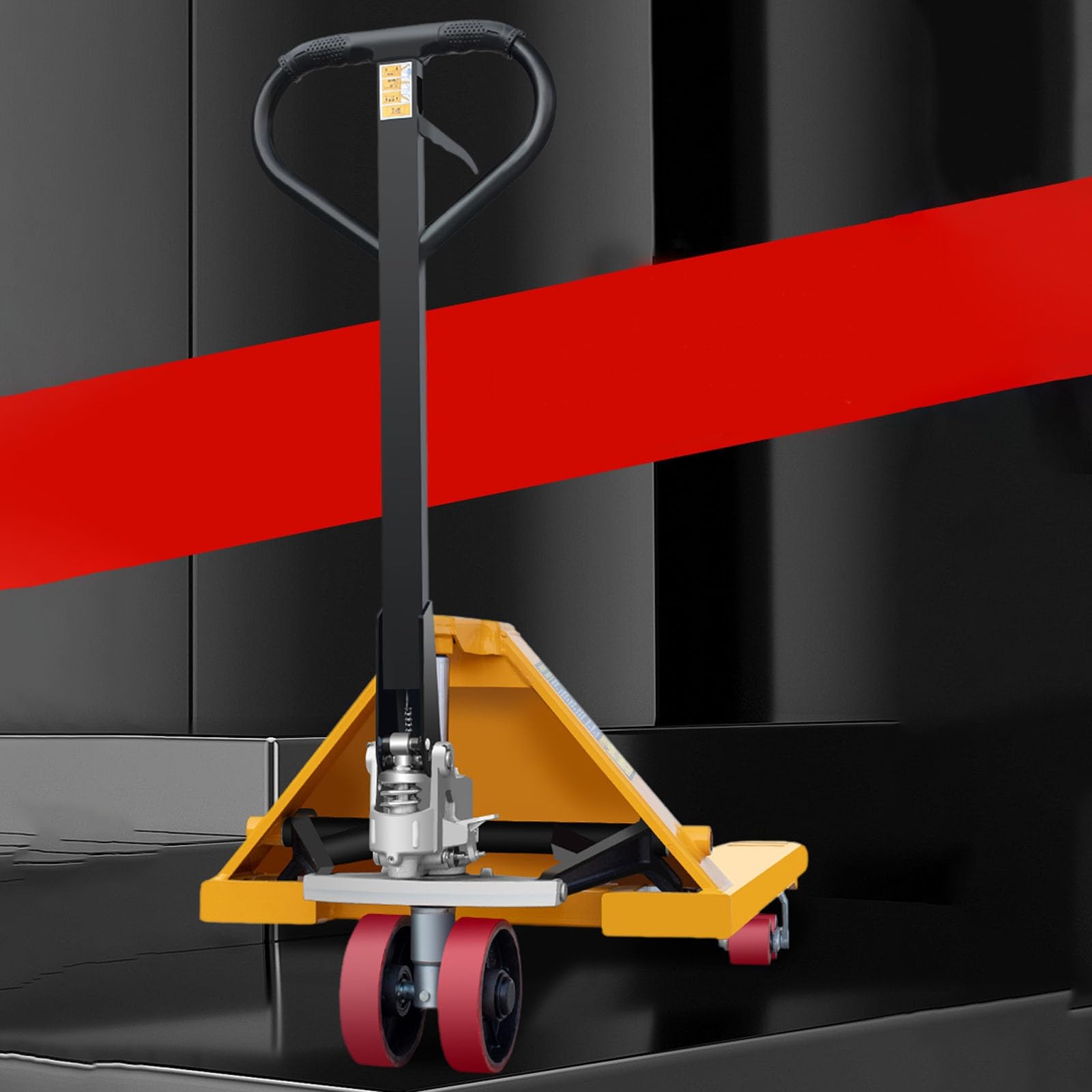 Ręczny hydrauliczny podnośnik paletowy, wózek widłowy Heavy-Du z płytą stalową, szczelny cylinder, manewrowanie 180°, nośność 2T/3T, idealny do magazynowania i transportu materiałów