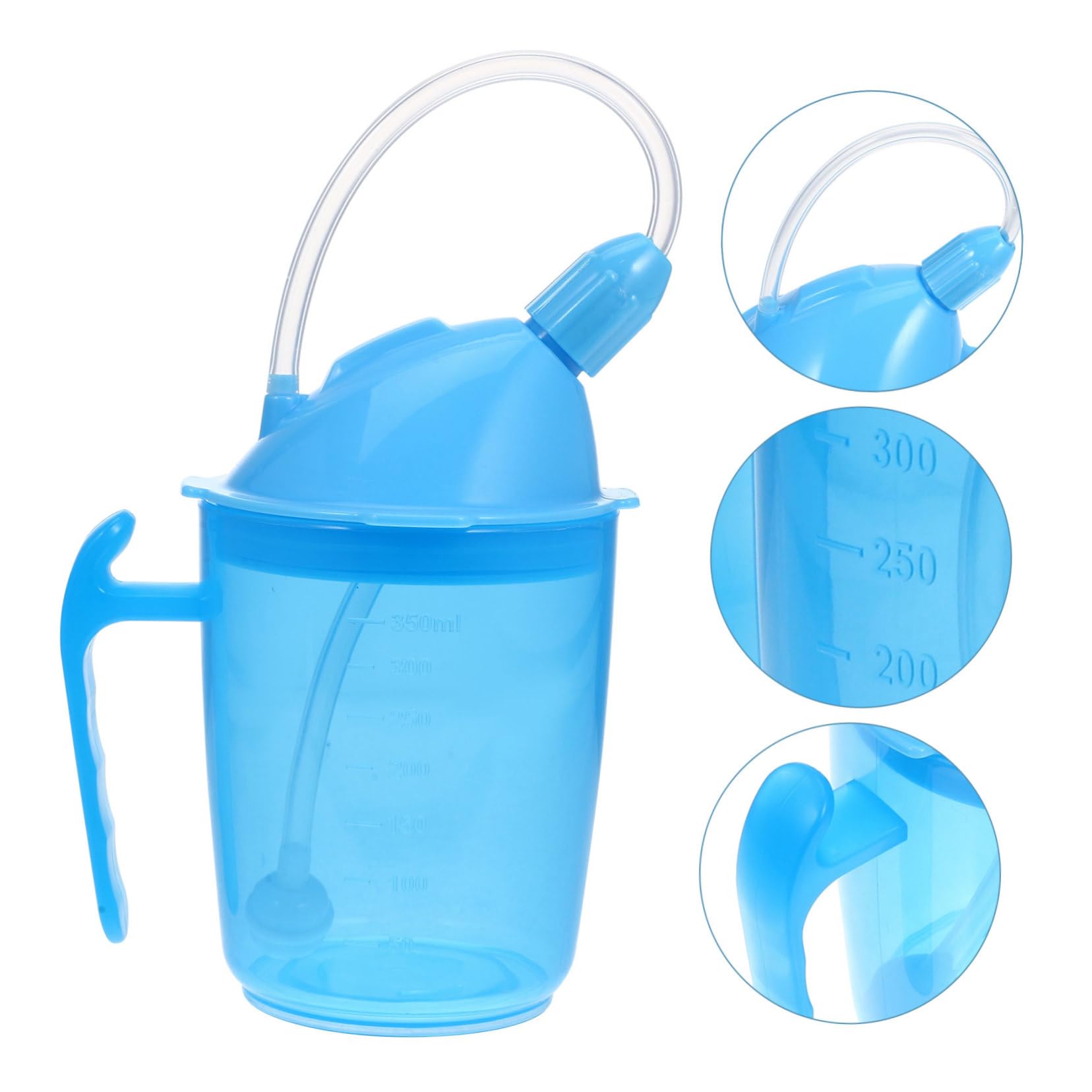 Beaupretty 2piezas Taza De Alimentación Para Pacientes Discapacitados y Ancianos Copa Antiderrame Cama Diseño Práctico Para La Hidratación